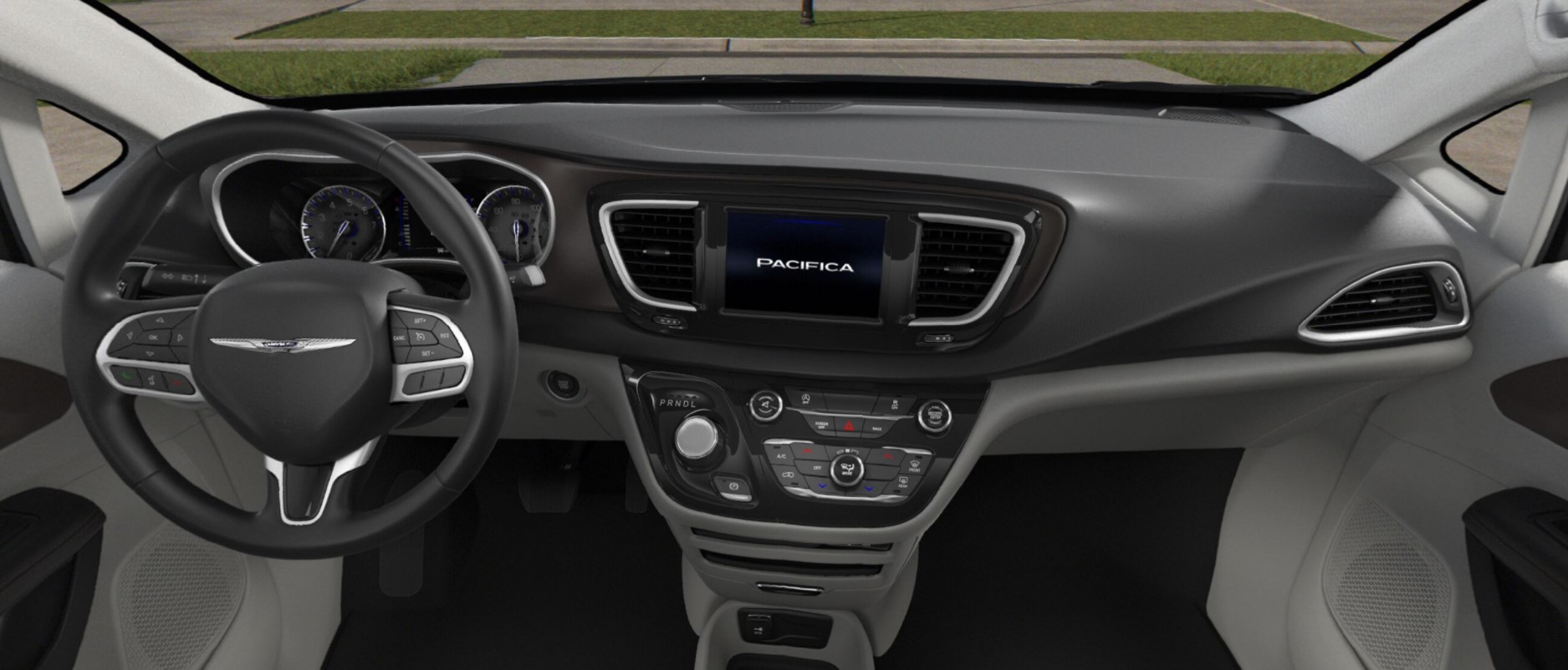 2018 Chrysler Pacifica L Black and White Interior